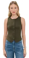 Veronica Beard Jean Caroline Vest Cypress In Green