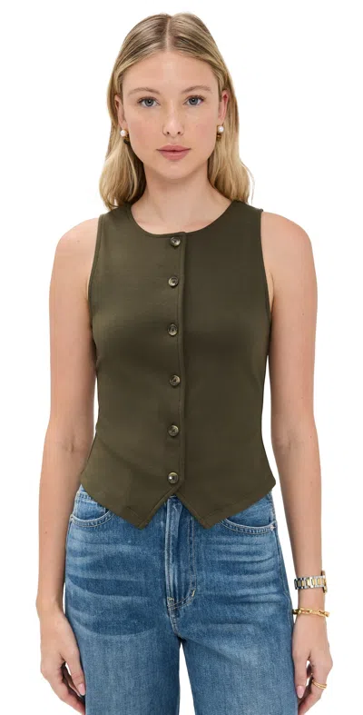 Veronica Beard Jean Caroline Vest Cypress In Green