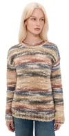 Veronica Beard Jean Castile Pullover Dove Multi In Brown