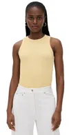 Veronica Beard Jean Cropped Jordyn Tank Chamomile