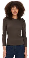 Veronica Beard Jean Delano Top Dark Umber In Brown