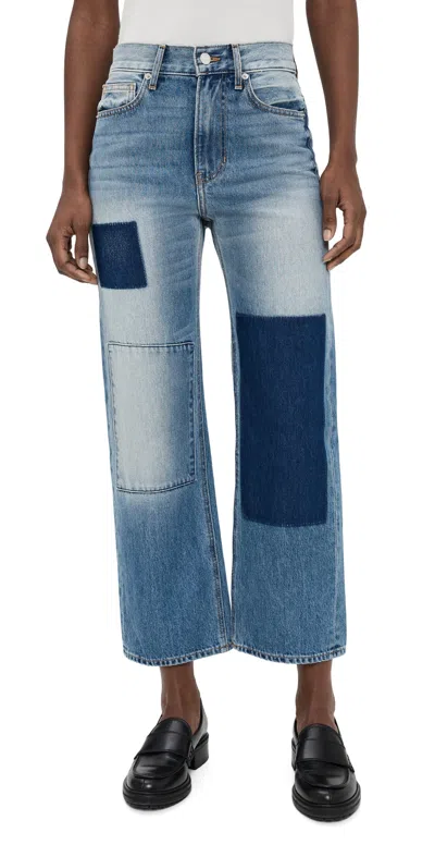 Veronica Beard Jean Dylan Ankle High Rise Straight Jeans Time Lapse