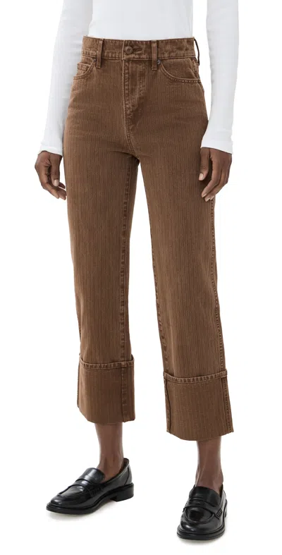 Veronica Beard Jean Dylan High Rise Straight Leg Jeans Deep Ochre