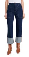 Veronica Beard Jean Dylan High Rise Straight Leg Jeans Indigo Rinse In Indigo Rinse