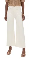 Veronica Beard Jean Grant High Rise Wide Leg Crop Jeans Ecru