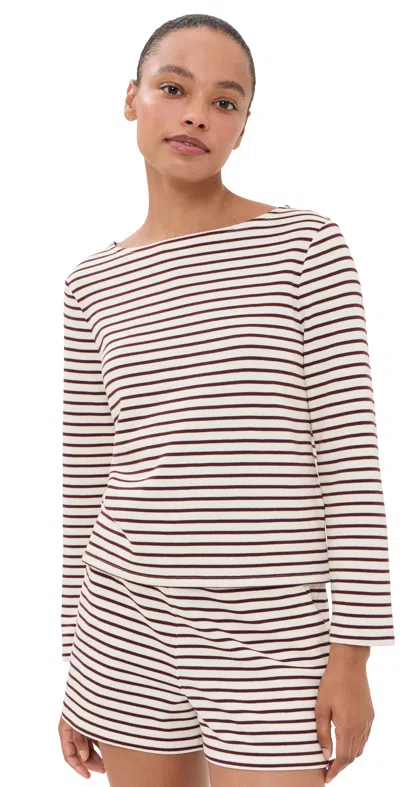 Veronica Beard Jean Hovey Top Dove/raisin