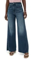 Veronica Beard Jean Kasey Mid Rise Wide Leg Jeans Bandit