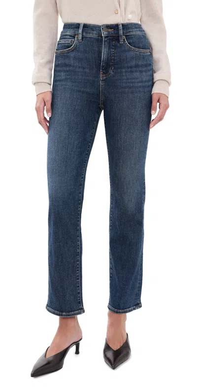 Veronica Beard Jean Milla Slim Straight Jeans Roadside Blue