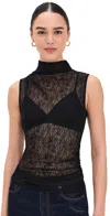 Veronica Beard Jean Mylie Lace Sleeveless Top Black In Black
