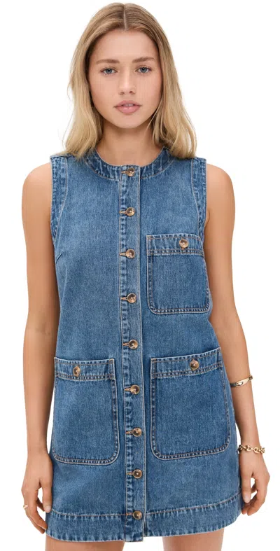 Veronica Beard Jean Oakley Shift Dress Cornflower