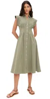 Veronica Beard Jean Ruben Midi Dress Stone Army In Stone Army