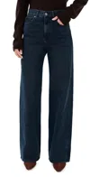 Veronica Beard Jean Taylor High Rise Wide Leg Jeans Dark Midnight In Blue