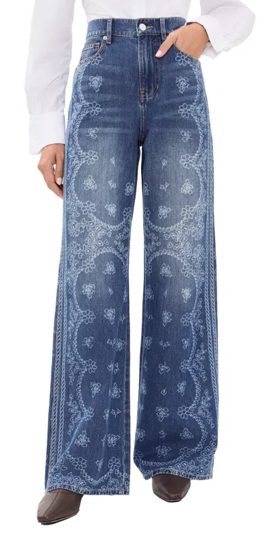 Veronica Beard Jean Taylor Jeans Indigo Bandana