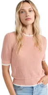 Veronica Beard Jean Tula Sweater Vintage Rose In Vintage Rose