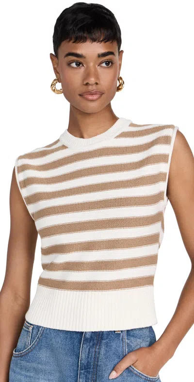 Veronica Beard Jean Vera Sweater Off White/khaki