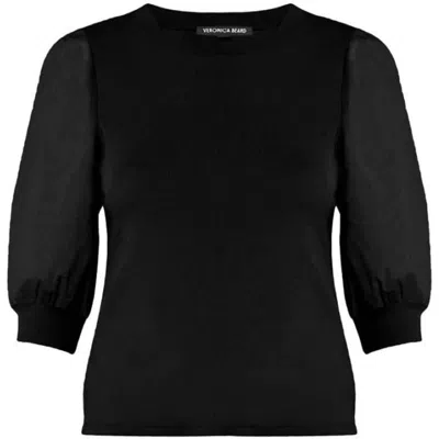 Veronica Beard Jean Women's Crew Neck Coralee Top, Black