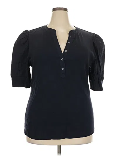 Pre-owned Veronica Beard Jeans 3/4 Sleeve Blouse In Black