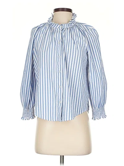 Pre-owned Veronica Beard Jeans 3/4 Sleeve Blouse In Blue