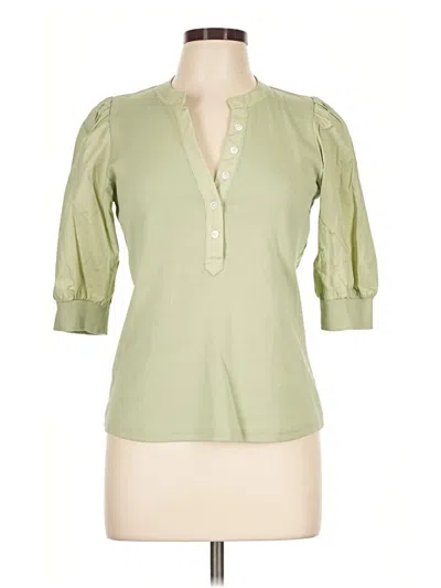 Pre-owned Veronica Beard Jeans 3/4 Sleeve Blouse In Green