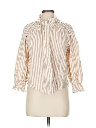 Pre-owned Veronica Beard Jeans 3/4 Sleeve Blouse In White