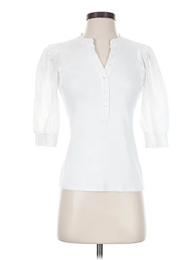 Pre-owned Veronica Beard Jeans 3/4 Sleeve Blouse In White