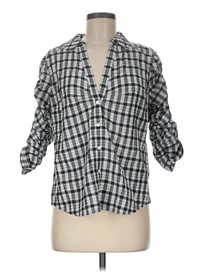 Pre-owned Veronica Beard Jeans 3/4 Sleeve Button Down Shirt In Gray