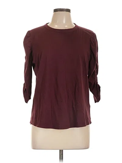 Pre-owned Veronica Beard Jeans 3/4 Sleeve Top In Burgundy