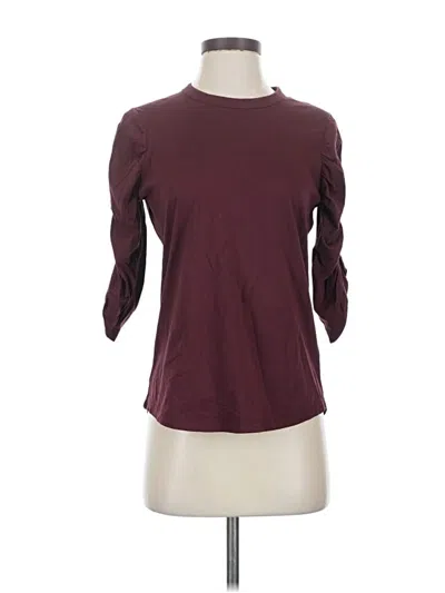 Pre-owned Veronica Beard Jeans 3/4 Sleeve Top In Burgundy
