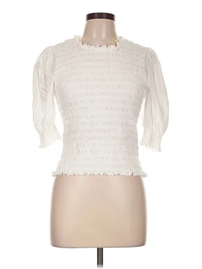 Pre-owned Veronica Beard Jeans 3/4 Sleeve Top In Ivory