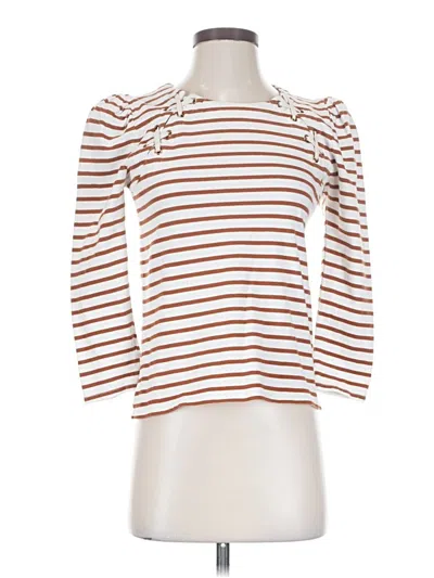 Pre-owned Veronica Beard Jeans 3/4 Sleeve Top In White