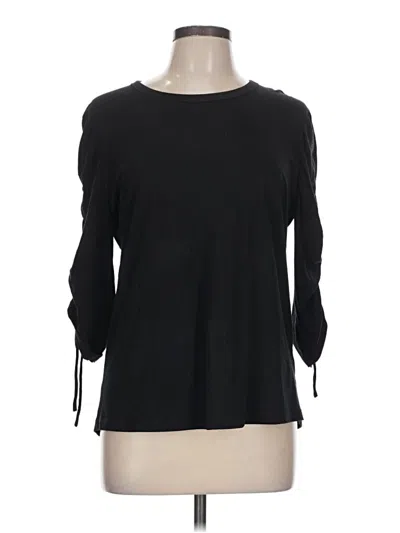 Pre-owned Veronica Beard Jeans 3/4 Sleeve T-shirt In Black