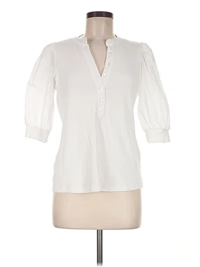 Pre-owned Veronica Beard Jeans 3/4 Sleeve T-shirt In Ivory