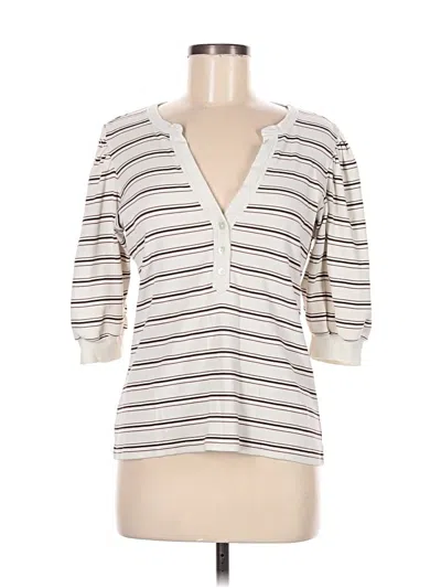 Pre-owned Veronica Beard Jeans 3/4 Sleeve T-shirt In White