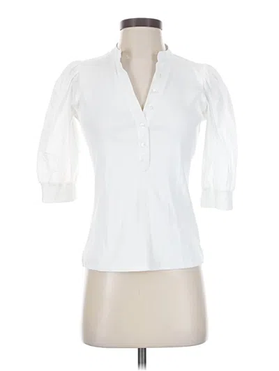 Pre-owned Veronica Beard Jeans 3/4 Sleeve T-shirt In White
