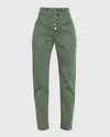Veronica Beard Jeans Arya Straight-leg Cargo Jeans In Army Green