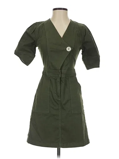 Pre-owned Veronica Beard Jeans Casual Dress In Green