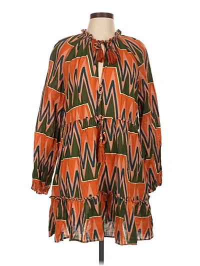 Pre-owned Veronica Beard Jeans Casual Dress In Orange
