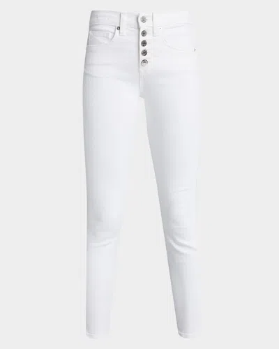 Veronica Beard Jeans Debbie High-rise Skinny Jeans In White