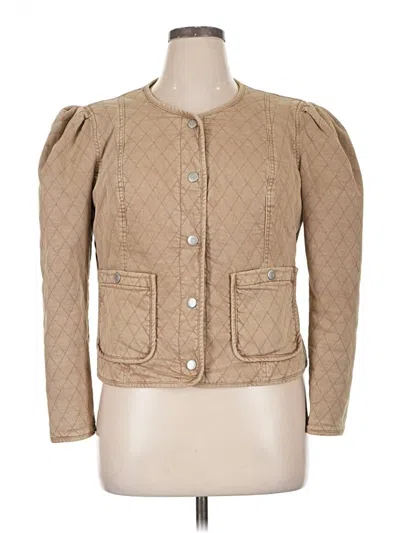 Pre-owned Veronica Beard Jeans Jacket In Tan