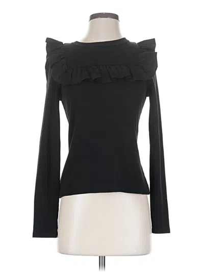 Pre-owned Veronica Beard Jeans Long Sleeve Top In Black