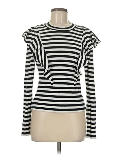 Pre-owned Veronica Beard Jeans Long Sleeve Top In Black