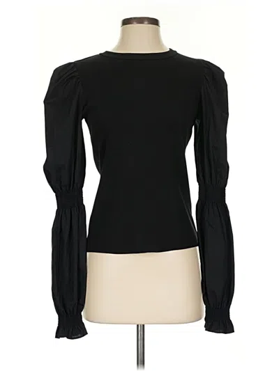 Pre-owned Veronica Beard Jeans Long Sleeve Top In Black