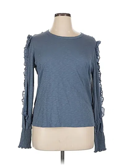 Pre-owned Veronica Beard Jeans Long Sleeve Top In Blue