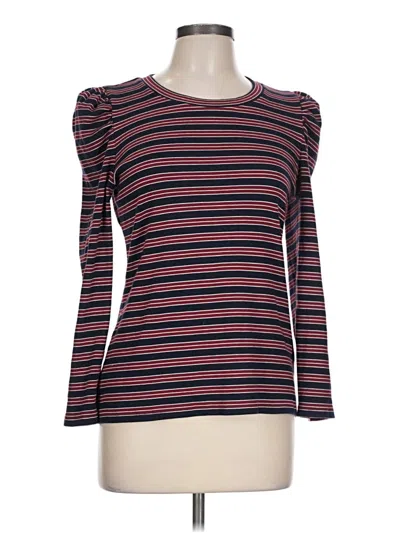 Pre-owned Veronica Beard Jeans Long Sleeve Top In Burgundy