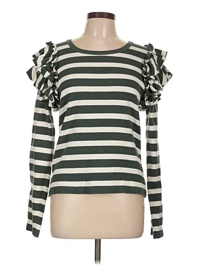 Pre-owned Veronica Beard Jeans Long Sleeve Top In Green