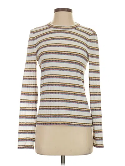 Pre-owned Veronica Beard Jeans Long Sleeve Top In Ivory