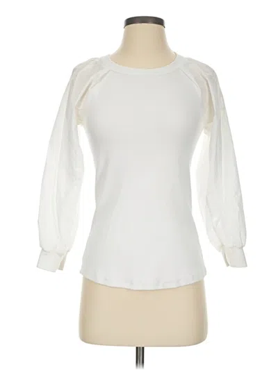 Pre-owned Veronica Beard Jeans Long Sleeve Top In Ivory