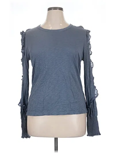 Pre-owned Veronica Beard Jeans Long Sleeve T-shirt In Blue