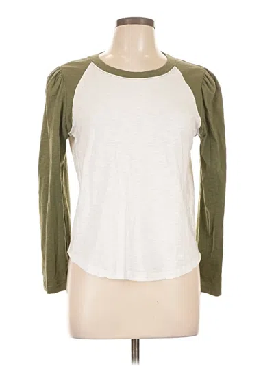 Pre-owned Veronica Beard Jeans Long Sleeve T-shirt In White