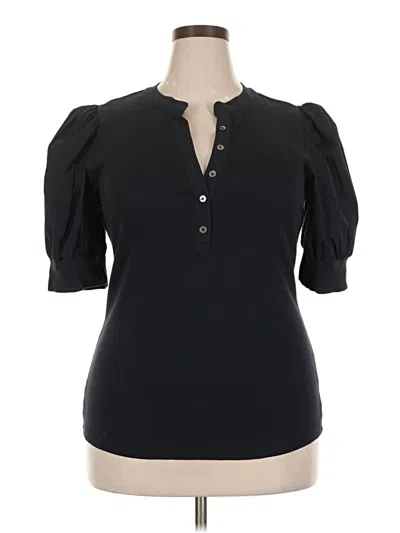 Pre-owned Veronica Beard Jeans Short Sleeve Blouse In Black